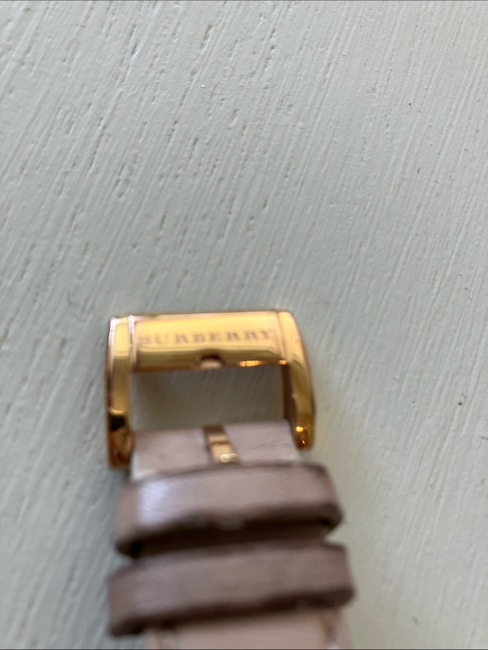 Burberry The City Tan Leather Strap Watch w/ Rose Gold Face & Gold Case- EUC - Picture 6 of 11